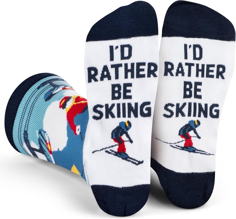 Lavley Ski Socks - Funny socks for skiers and snowboarders - Unisex novelty gift - Great for birthdays or holidays - Image 1